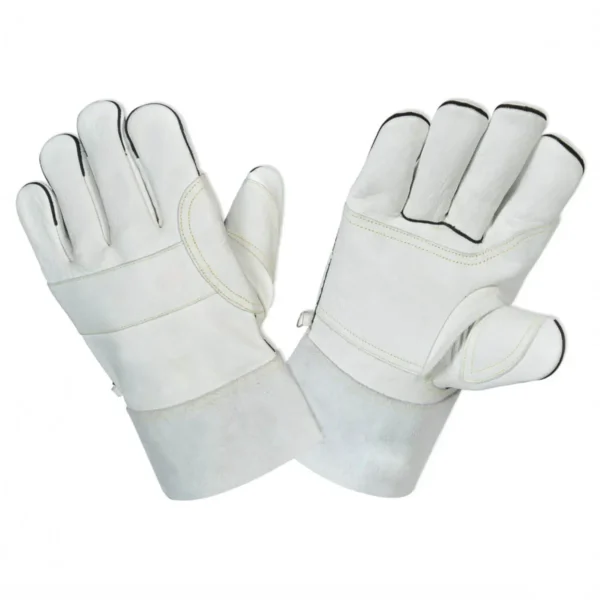 Custom logo cowhide leather work gloves