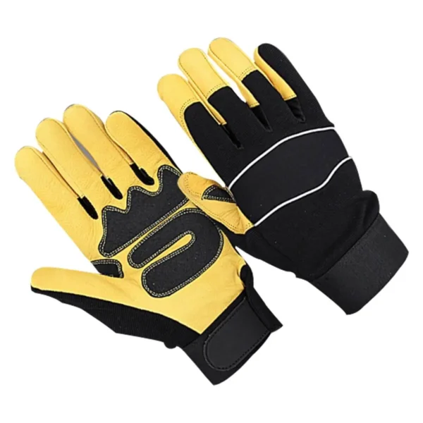 Yellow Buffalo Leather Mechanic Gloves NI-6104 NI-6104
