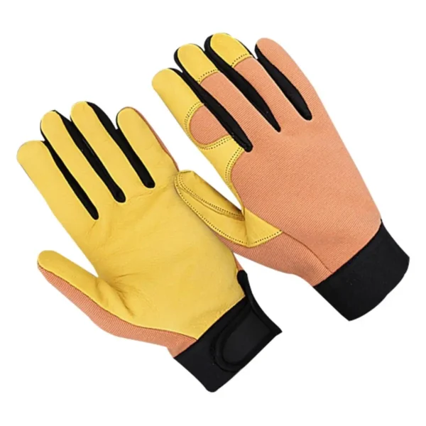 Yellow Grain Leather Mechanic Gloves NI-6105 NI-6105
