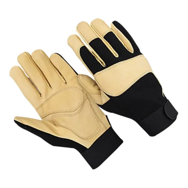 Beige Grain Leather Mechanic Gloves NI-6108 NI-6108