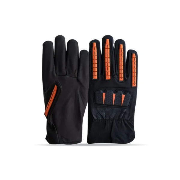 Black and Orange Impact Work Gloves IG-003