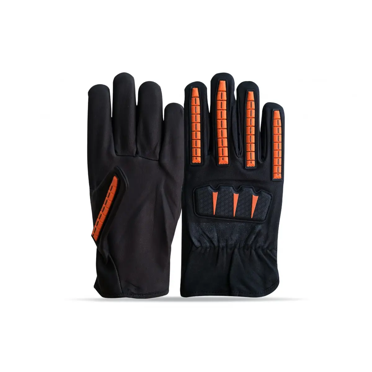 Black and Orange Impact Work Gloves IG-003