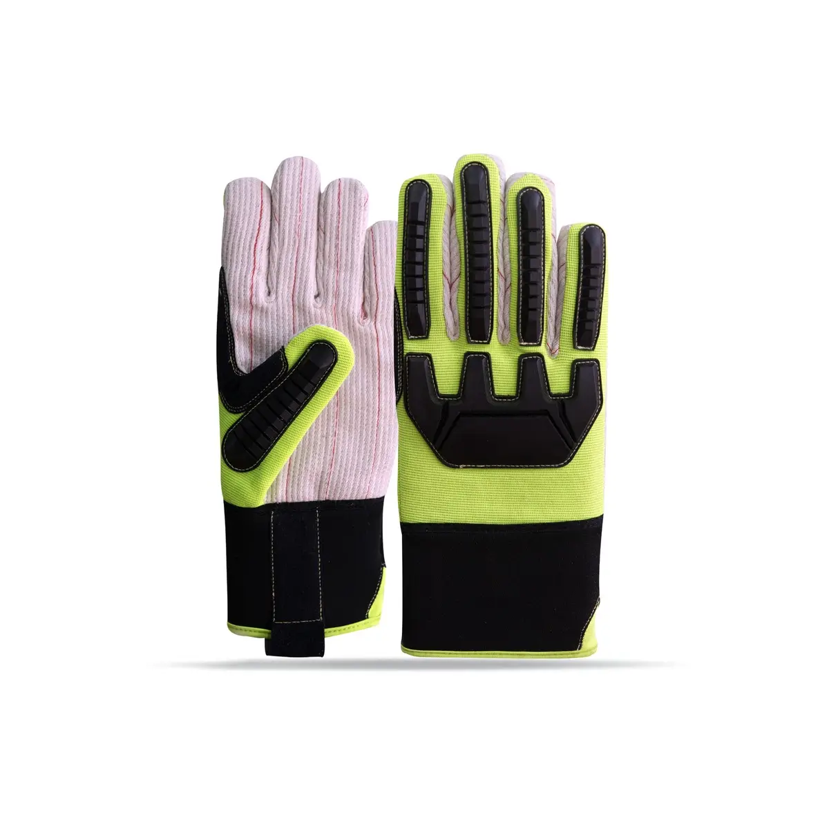 Pink and Hi-Vis Yellow Impact Work Gloves IG-002