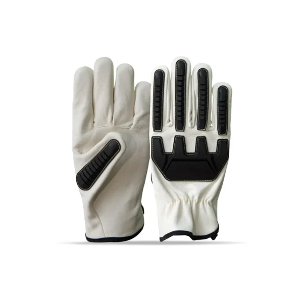 White and Black Impact Protection Gloves IG-001