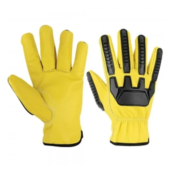 Yellow and Black Impact Protection Gloves IG-004